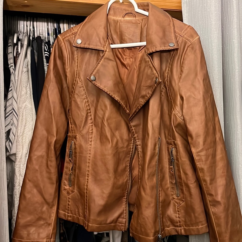 Brown leather jacket